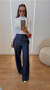 Calça Pantalona Jeans