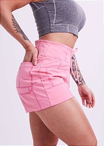 Shorts Jogger Quadrado Rosa Upcycling