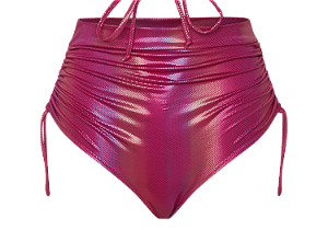 Hot Pants Lacinho Brilhante Rosa