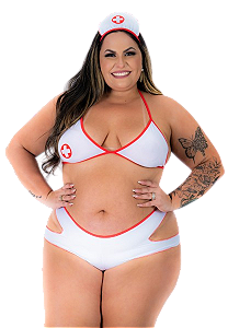 Mini Fantasia Médica Plus Size Pimenta Sexy 2120
