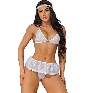 Mini Fantasia Noiva Pimenta Sexy