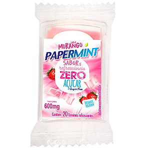 Papermint Lâminas Refrescantes Comestíveis Morango Danilla Foods