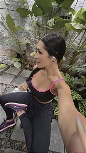 TOP ALÇA DUPLA BLACK/ROSA BLISS