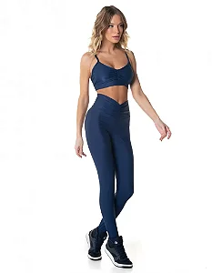 Legging Fusô Cyber Azul Jeans