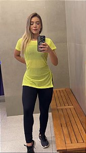 BLUSA TELA AMARELO NEON