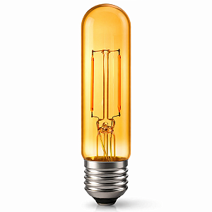 Lâmpada Filamento Led Retrô Tubular T30 Âmbar 220K E27 2W Bivolt
