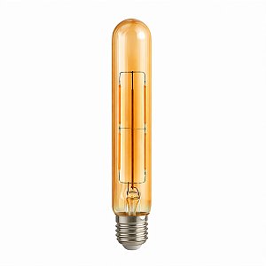Lâmpada Filamento Led Retrô Tubular T32 Âmbar 220K E27 4W Bivolt