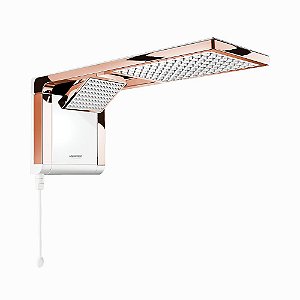Chuveiro Eletrônico Acqua Duo Ultra Rosê Gold e Branco Lorenzetti
