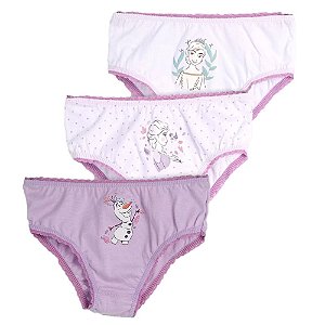 Kit 3 Calcinhas Infantil Disney Frozen Lupo
