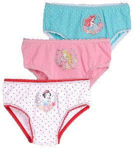 Kit 3 Calcinhas Princesas Disney Lupo