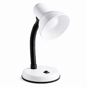 Luminária de Mesa Clássica E-27 Bivolt Branca