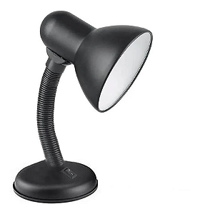Luminária de Mesa Clássica E-27 Bivolt Preta