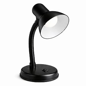 Luminária de Mesa Clássica E-27 Bivolt Preta