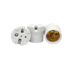 Bocal/Soquete E27 Plafonier de Porcelana 4A 250V
