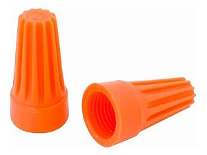 Terminal Conector de Torção 2 x 2,5 mm Laranja - Pacote 50 Unidades