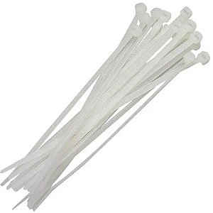 Abraçadeira de Nylon 550 x 7,6 mm Branca - Pacote 50 Unidades