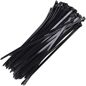 Abraçadeira de Nylon 380 x 4,8 mm Preta - Pacote 50 Unidades