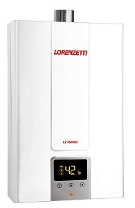Aquecedor de Água a Gás Digital Branco Lorenzetti LZ 1600DE