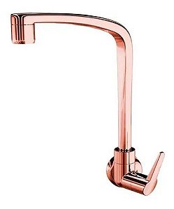 Torneira para Cozinha de Parede Flatt Rosé Gold Lorenzetti 1168 F71