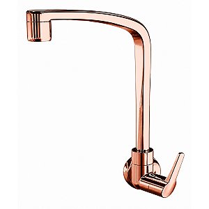 Torneira para Cozinha de Parede Flatt Rosé Gold Lorenzetti 1168 F71