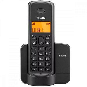 Telefone sem Fio com Identificador e Viva Voz Preto Bivolt Elgin