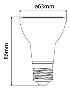 Lâmpada Led Par20 Branco Quente 2700k 6W Bivolt
