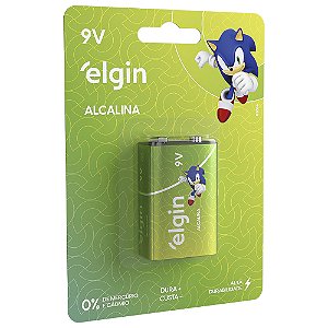 Bateria Alcalina Energy 9V 6LR61 Cartela com 1 Elgin