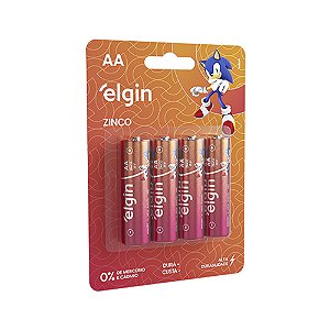 Pilha de Zinco Energy AA Cartela com 4 Elgin