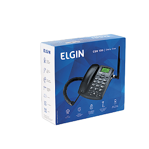 Telefone Fixo e Celular GSM100 para 1 SIM Card Elgin