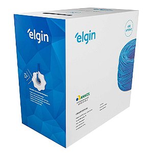 Cabo para CFTV 4 Pares 25AWG com Certificação da Anatel 305m Azul Elgin
