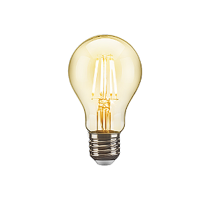 Lâmpada Filamento Led Retrô Bulbo A60 Âmbar 2200K E27 4W Bivolt