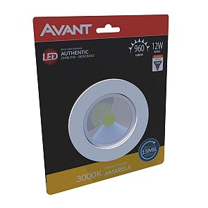 Spot Led Redondo Branco Quente 3000K 12W Bivolt