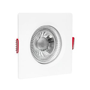 Spot Led Quadrado Branco Quente 3000K 3W Bivolt