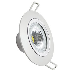 Spot Led Redondo Branco Quente 3000K  7W Bivolt
