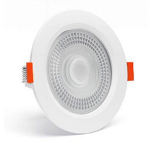 Spot Led Redondo Branco Quente 3000K  7W Bivolt