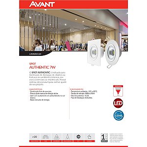 Spot Led Quadrado Branco Quente 3000K  7W Bivolt