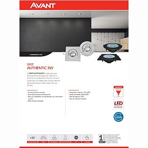 Spot Led Quadrado Branco Frio 6500K  5W Bivolt