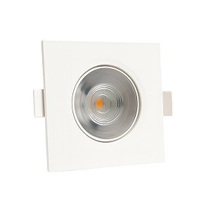 Spot Led Quadrado Branco Quente 3000K  5W Bivolt