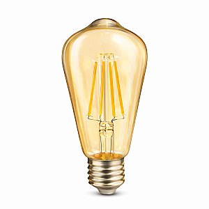 Lâmpada Filamento Led Retrô Pera ST64 E27 Dimerizável 4W 220V