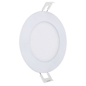 Painel Led Embutir Redondo Branco Frio 6500K 6W Bivolt