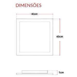Painel Led Embutir Quadrado Branco Frio 6500K 30W Bivolt