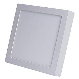 Painel Led Sobrepor Quadrado Branco Quente 3000K 24W Bivolt
