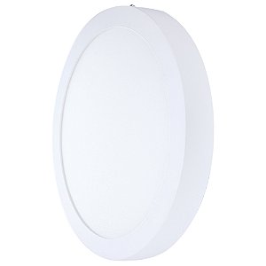 Painel Led Sobrepor Redondo Branco Quente 3000K 18W Bivolt
