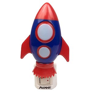 Luz Noturna LED de Tomada 3000K 1W Bivolt Avant Foguete Kids