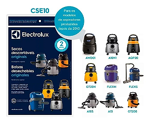 Kit 3 Sacos para Aspirador de Pó Electrolux (CSE10)
