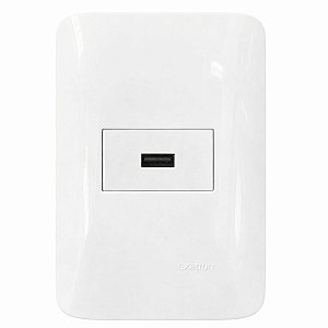 Tomada USB de Parede 5V 2A Bivolt Carga Rápida Padrão 4x2