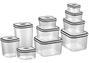 Kit de Potes de Plástico Porta Mantimentos Herméticos Electrolux - 10 Unidades