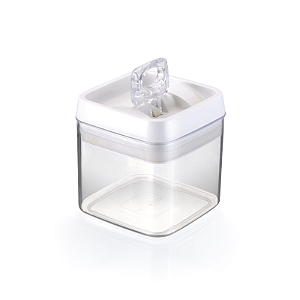 Pote Hermético Crystal Quadrado em Acrílico Pequeno 1,1L