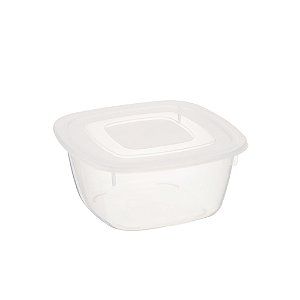Pote Hermético Clarinex Quadrado em Acrílico Pequeno 550ml