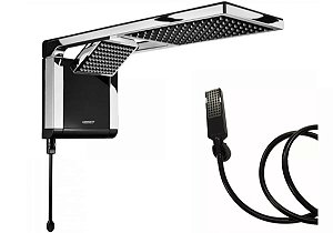 Chuveiro Ducha Acqua Duo Ultra Preto e Cromado 110V 5500W Lorenzetti
